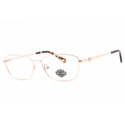 Harley Davidson Women's Eyeglasses - Shiny Rose Gold Rectangular Frame | HD0560 028 ,