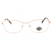 Harley Davidson Women's Eyeglasses - Shiny Rose Gold Rectangular Frame | HD0560 028 ,