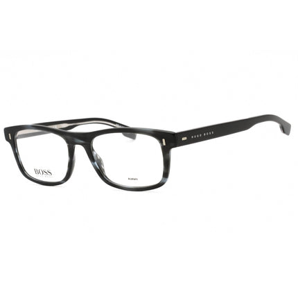 Hugo Boss Men's Eyeglasses - Blue Horn Plastic Full Rim Rectangular | 0928 0HW8 00 ,