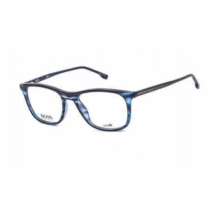 Hugo Boss Men's Eyeglasses - Blue Horn Plastic Rectangular Frame | BOSS 0966 038I 00 ,