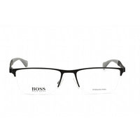 Hugo Boss Men's Eyeglasses - Matte Black Half Rim Round Frame Clear Lens | 1080 003 ,