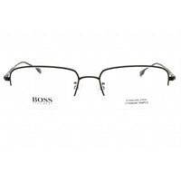 Hugo Boss Men's Eyeglasses - Matte Black Metal Rectangular Frame | BOSS 1298/F 0003 00 ,