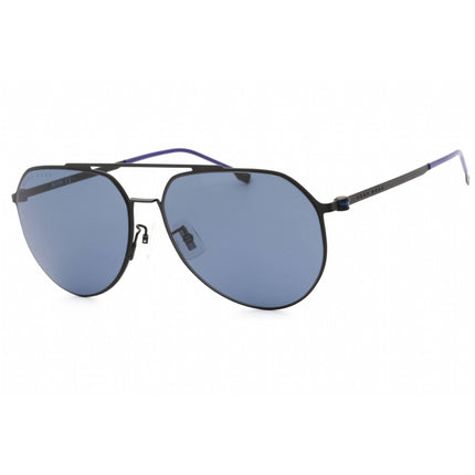 Hugo Boss Men's Sunglasses - Blue Lens Matte Black Frame | BOSS 1404/F/SK 0003 KU ,