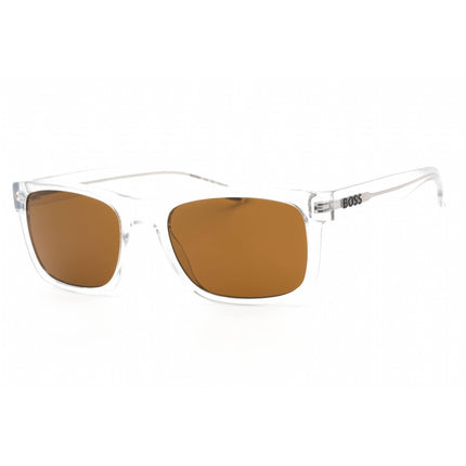 Hugo Boss Men's Sunglasses - Brown Lens Crystal Rectangular | BOSS 1569/S 0900 70 ,