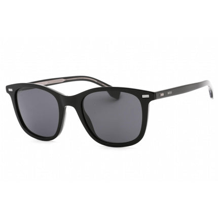 Hugo Boss Men's Sunglasses - Grey Lens Black Rectangular Frame | BOSS 1366/S 0807 IR ,