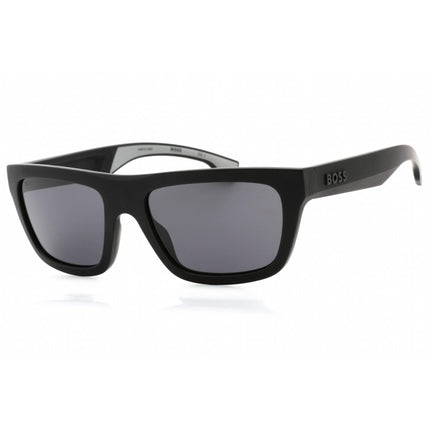 Hugo Boss Men's Sunglasses - Grey Lens Matte Black Grey Frame | BOSS 1450/S 0O6W IR ,