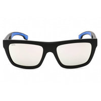 Hugo Boss Men's Sunglasses - Matte Black Blue Rectangular Frame | BOSS 1450/S 00VK DC ,