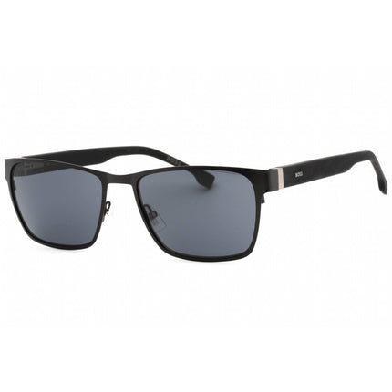 Hugo Boss Men's Sunglasses - Matte Black Rectangular Metal Frame | 1038/S 0003 IR ,
