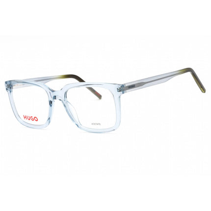 Hugo Men's Eyeglasses - Blue Green Square Plastic Frame Clear Lens | HG 1261 0RNB 00 ,