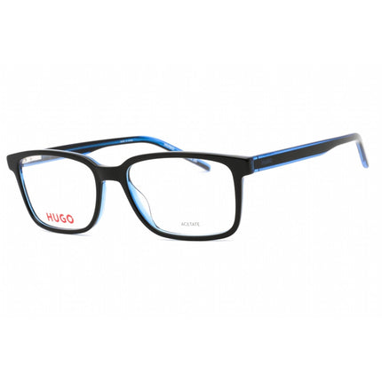 Hugo Men's Eyeglasses - Clear Demo Lens Black Blue Rectangular Frame | HG 1245 0D51 00 ,