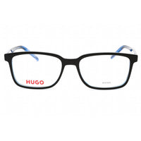 Hugo Men's Eyeglasses - Clear Demo Lens Black Blue Rectangular Frame | HG 1245 0D51 00 ,