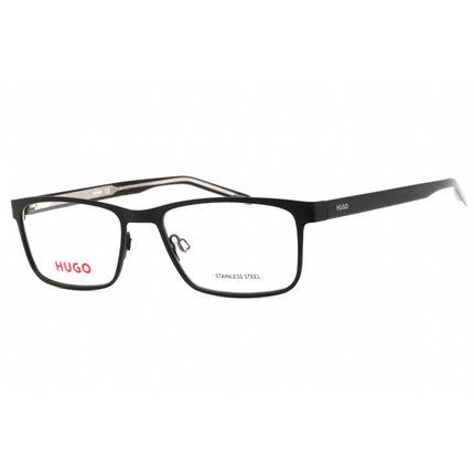Hugo Men's Eyeglasses - Clear Lens Black Crystal Rectangular Frame | HG 1005 0N7I 00 ,