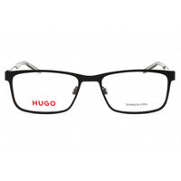 Hugo Men's Eyeglasses - Clear Lens Black Crystal Rectangular Frame | HG 1005 0N7I 00 ,