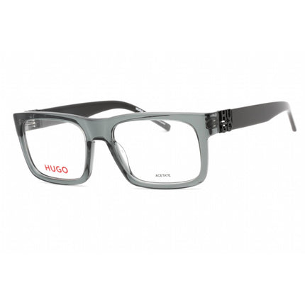 Hugo Men's Eyeglasses - Clear Lens Grey Plastic Square Shape Frame | HG 1257 0KB7 00 ,