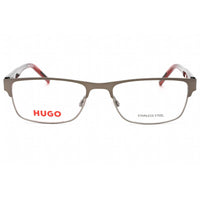 Hugo Men's Eyeglasses - Dark Ruthenium Grey Metal Rectangular Frame | HG 1263 0PTA 00 ,