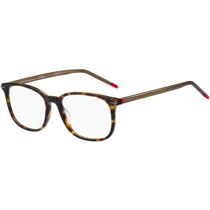 Hugo Men's Eyeglasses - Havana Rectangular Acetate Frame Demo Lens | HG 1171 086 ,