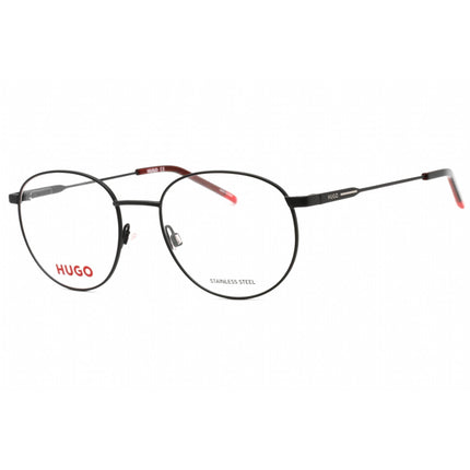 HUGO Men's Eyeglasses - Matte Black Round Frame Clear Demo Lens | HG 1180 0003 00 ,
