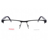 Hugo Men's Eyeglasses - Matte Blue Rectangular Metal Half Rim Frame | HG 1066 0FLL 00 ,