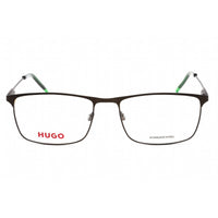Hugo Men's Eyeglasses - Ruthenium Black Full Rim Rectangular Frame | HG 1182 0SVK 00 ,