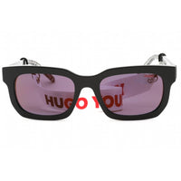 Hugo Men's Sunglasses - Black Full Rim Square Frame Clear Lens | HG 1219/S 0807 AO ,