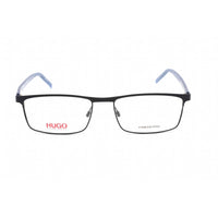 HUGO Unisex Eyeglasses - Matte Blue Metal Rectangular Full Rim Frame | HG 1026 0FLL 00 ,