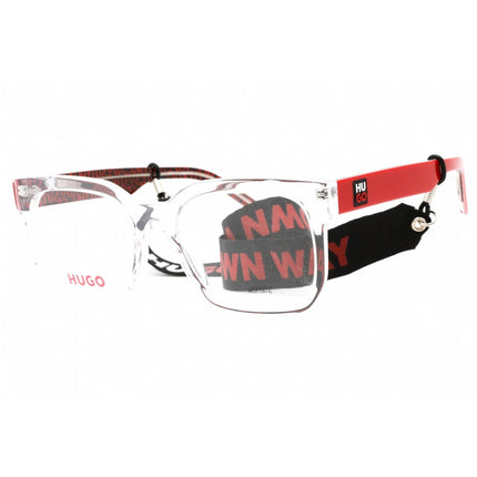Hugo Women's Eyeglasses - Clear Lens Crystal Red Rectangular Frame | HG 1223 06XQ 00 ,