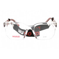 Hugo Women's Eyeglasses - Clear Lens Crystal Red Rectangular Frame | HG 1223 06XQ 00 ,