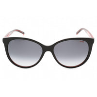 Hugo Women's Sunglasses - Black Red Plastic Full Rim Cat Eye Frame | HG 1006/S 0OIT 9O ,