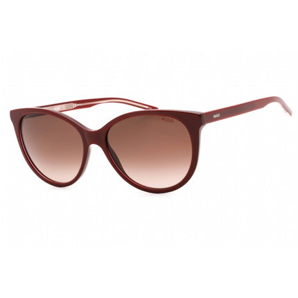 Hugo Women's Sunglasses - Burgundy Pink Full Rim Cat Eye Frame | HG 1006/S 00T5 HA ,