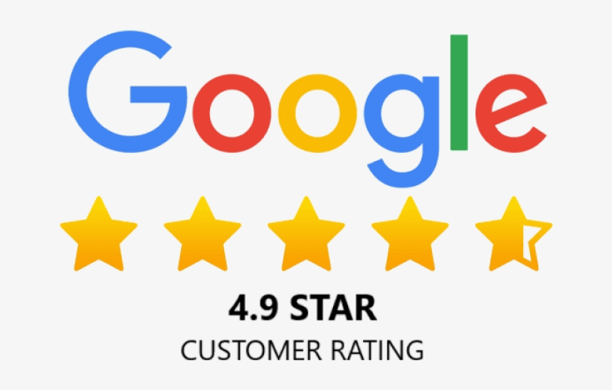 Google 4.9-star customer rating, highlighting high customer satisfaction and positive feedback.