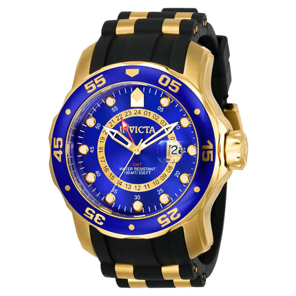 Invicta 6993 Men's Pro Diver GMT Blue Dial Black Rubber Strap Watch ,