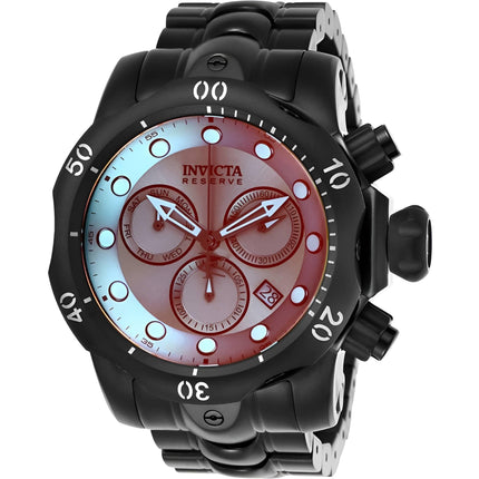 Invicta Men's Chronograph Watch - Reserve Venom Titanium Dial Black Bracelet | 25417 ,