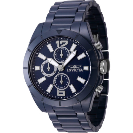 Invicta Men's Quartz Watch - Ceramics Chronograph Blue Brass Dial Bracelet | 47332 ,
