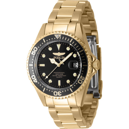 Invicta Men's Quartz Watch - Pro Diver Black Dial Yellow Gold Bracelet 8936OB ,