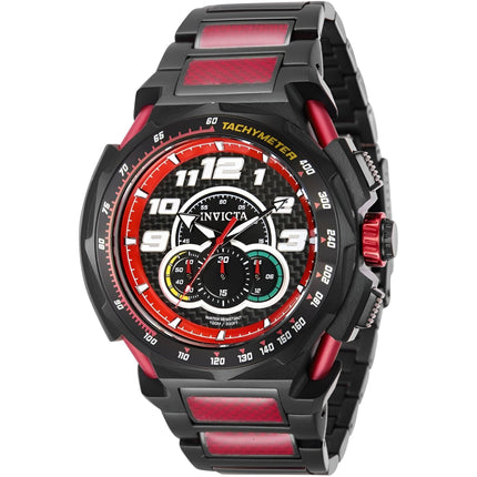 Invicta Men's Quartz Watch - S1 Rally Chronograph Red and Black Dial Bracelet | 43787 ,