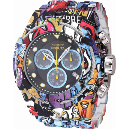 Invicta Men's Watch - Bolt Black, Blue and Grey Dial Aqua Plated Bracelet | 45488 ,