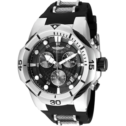 Invicta Men's Watch - Bolt Chronograph Charcoal Dial Black and Silver Strap | 31166 ,