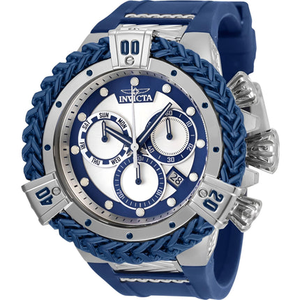 Invicta Men's Watch - Bolt Herc Quartz Chrono Silver and Blue Dial Strap | 35584 ,