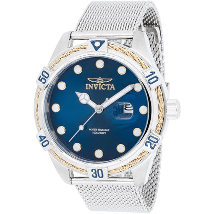Invicta Men's Watch - Bolt Quartz Blue Dial Silver Stainless Steel Bracelet | 43553 ,