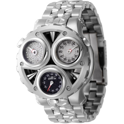 Invicta Men's Watch - Cerberus Diamond Meteorite Dial Silver Tone Bracelet | 45956 ,