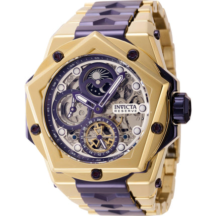 Invicta Men's Watch - Helios Automatic Purple and Silver Semi-Skeleton Dial | 44604 ,