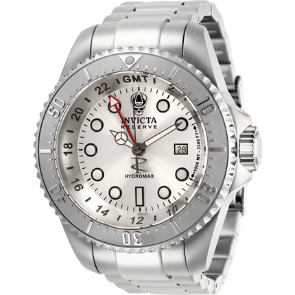 Invicta Men's Watch - Hydromax GMT Silver Dial Stainless Steel Bracelet Dive | 29726 ,