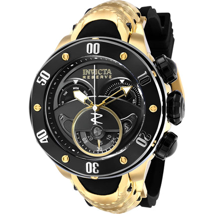 Invicta Men's Watch - Kraken Chrono Yellow Gold Steel and Black Rubber Strap | 36331 ,