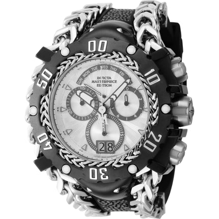 Invicta Men's Watch - Masterpiece Chronograph Black and Silver Strap Quartz | 44621 ,