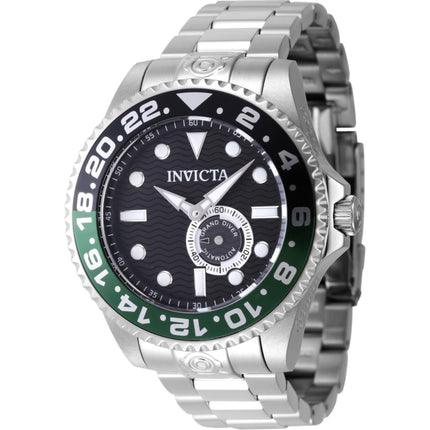 Invicta Men's Watch - Pro Diver Automatic Black Dial Silver Steel Bracelet | 47296 ,