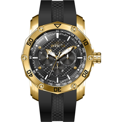 Invicta Men's Watch - Pro Diver Black Carbon Fiber Dial Rubber Strap Quartz | 45742 ,