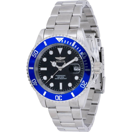 Invicta Men's Watch - Pro Diver Black Dial Silver Stainless Steel Bracelet | 43502 ,