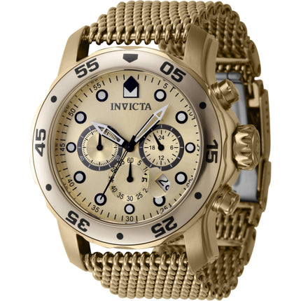 Invicta Men's Watch - Pro Diver Chronograph Gold Tone Dial Stainless Steel | 47240 ,