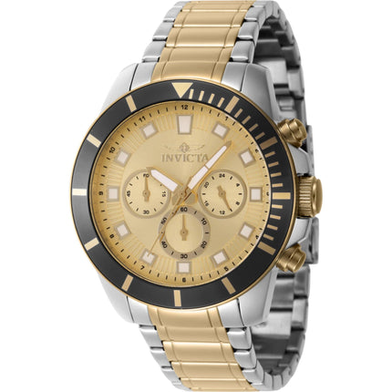 Invicta Men's Watch - Pro Diver Quartz Chrono Gold Dial Two Tone Bracelet | 46049 ,