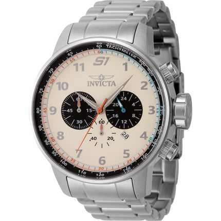 Invicta Men's Watch - S1 Rally Chrono White and Black Dial Silver Bracelet | 44950 ,